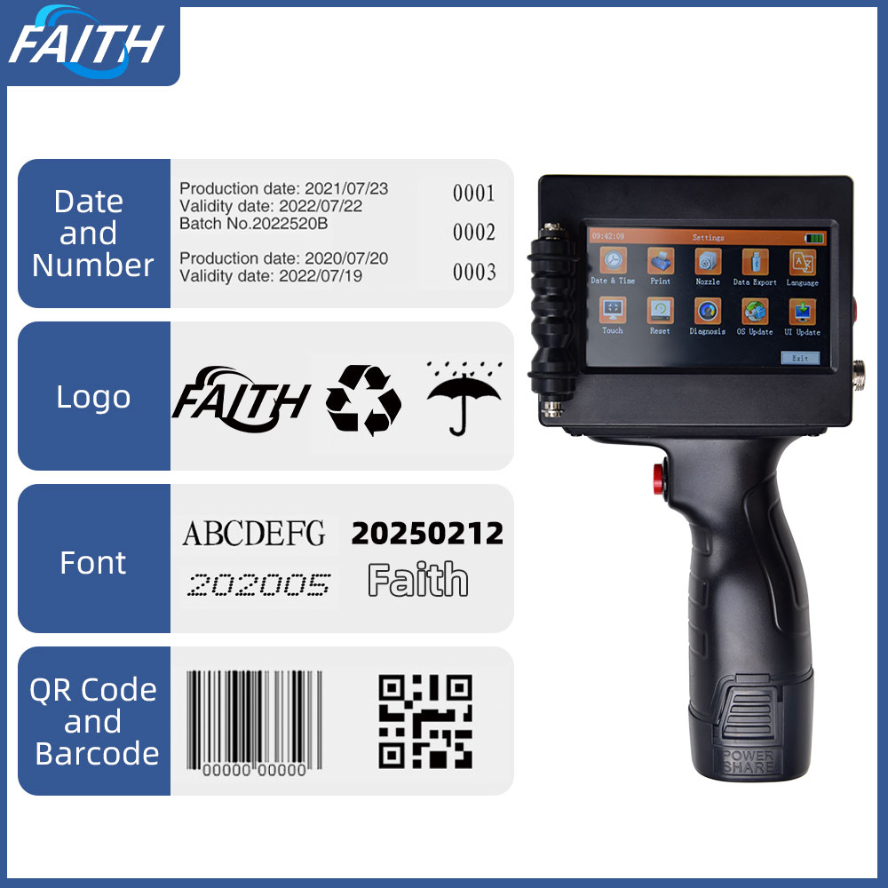 Commercial Printing And Packaging - Faith 12.7mmインクジェットプリンター 40言語対応 文字・日付・QRコード印刷機 包装生産ライン用包装機