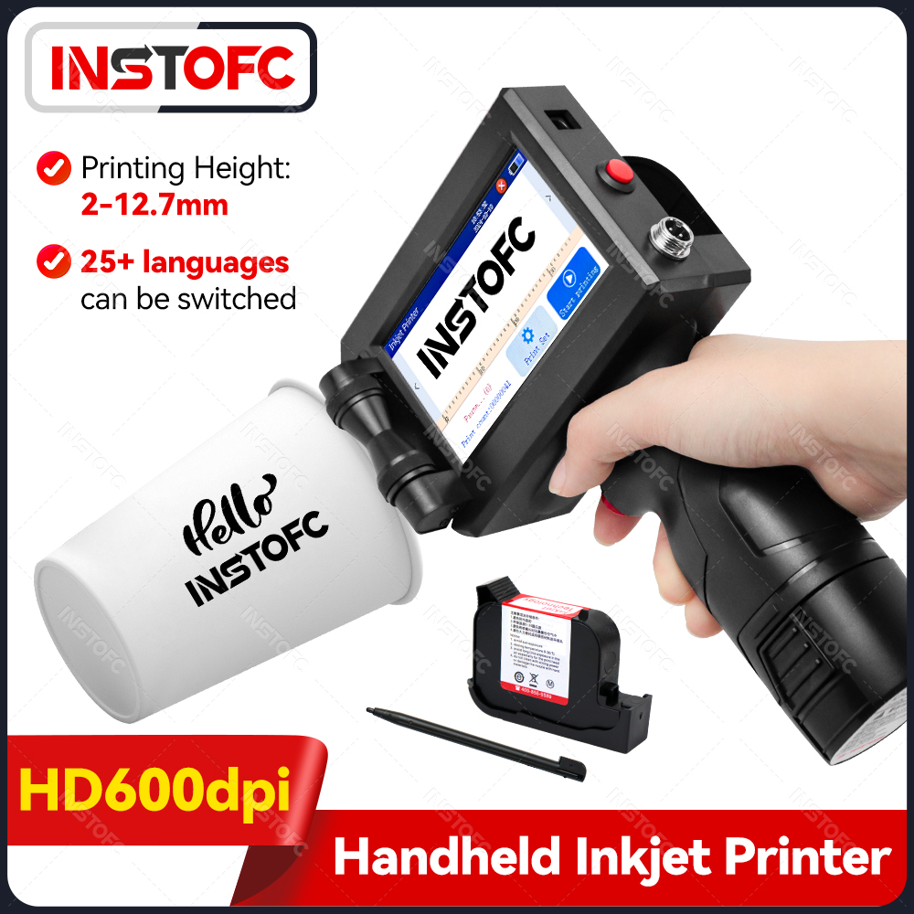 Commercial Printing And Packaging - ハンドヘルドインクジェットプリンタポ​​ータブル日付バッチ番号 QR コード包装袋ペットボトル印刷機 12.7 ミリメートルユニバーサルタイプ