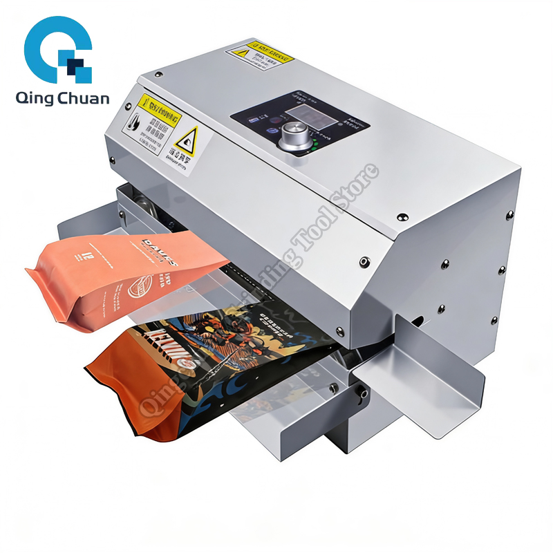Commercial Printing And Packaging - シーリングマシン自動食品ティーバッグ包装機連続フィルムバンドシーラー業務用日付バッチ番号印刷シーラー