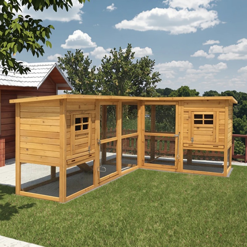 Commercial Printing House - SDC019 経済的な屋外大型鶏小屋 超大型木製鶏小屋 ペット用プリントアニマルスタイル鶏小屋 家具付き鶏小屋