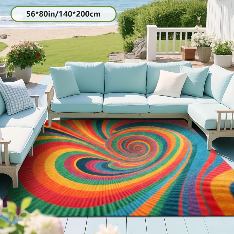 VIKAMA レインボースワールプリント屋外エリアラグ防水滑 - Commercial Printing House のレビューと価格
